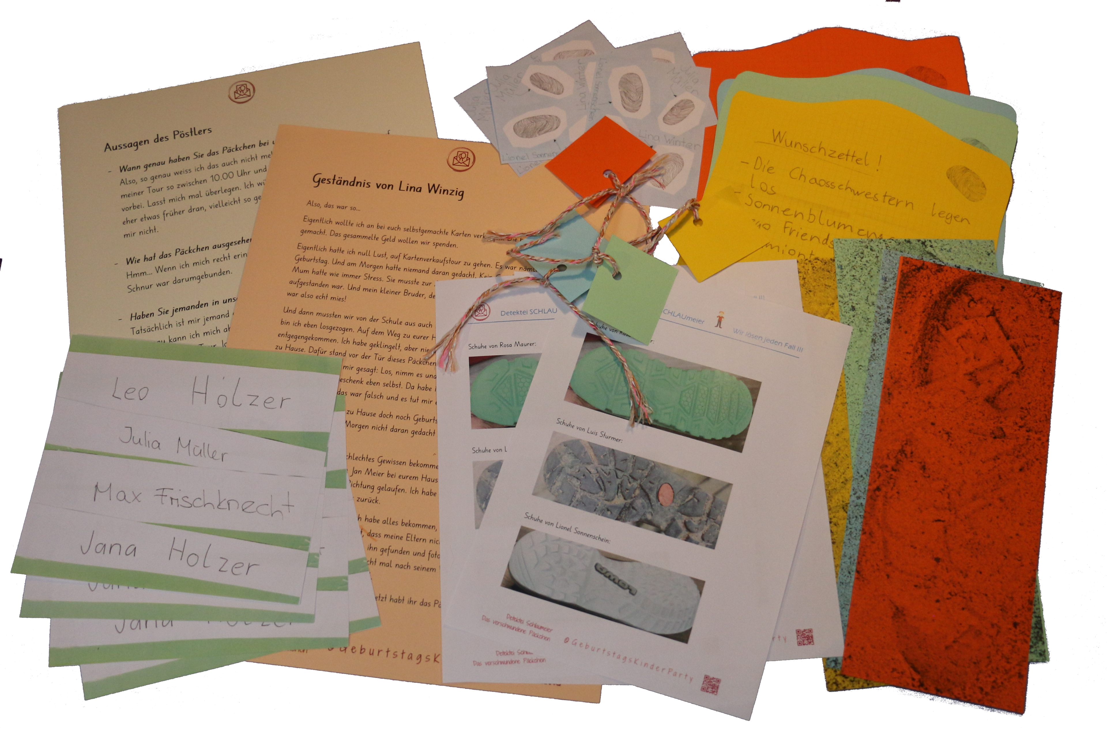 Material, Detektei SCHLAUmeier - Das gestohlene Päckchen