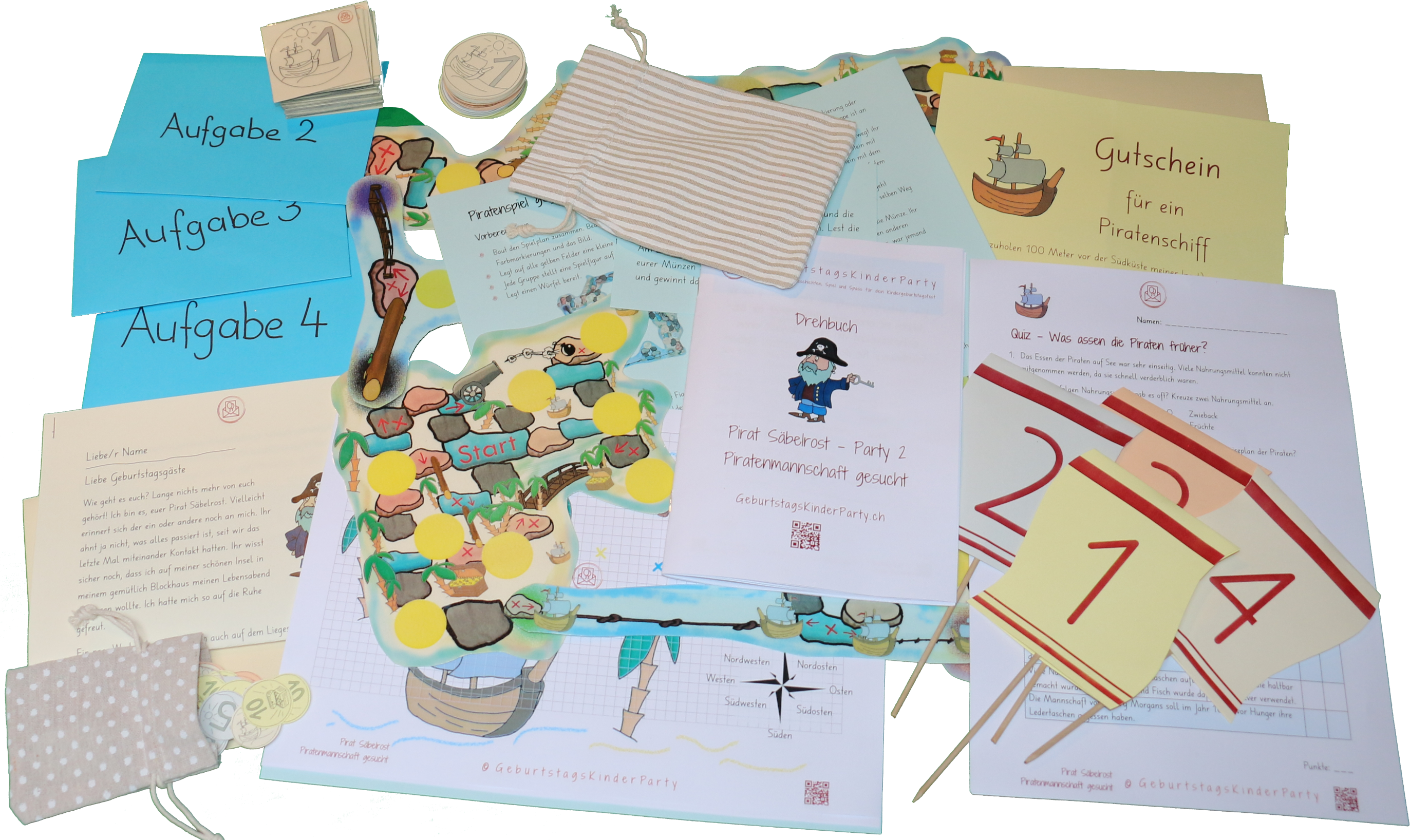 Material, Pirat Säbelrost, Party 2, Piratenmannschaft gesucht