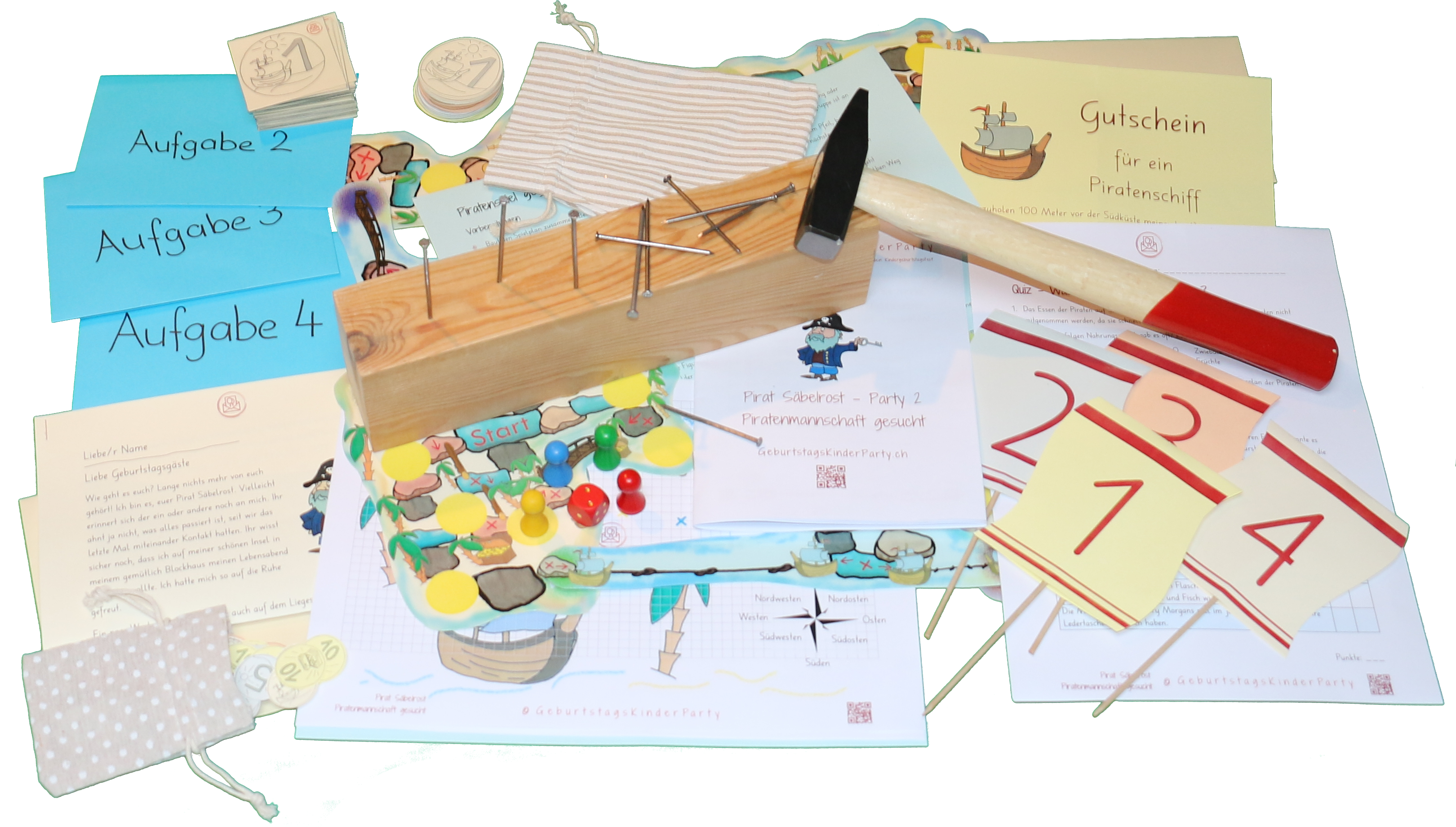 Material für Pirat Säbelrost, Party 1